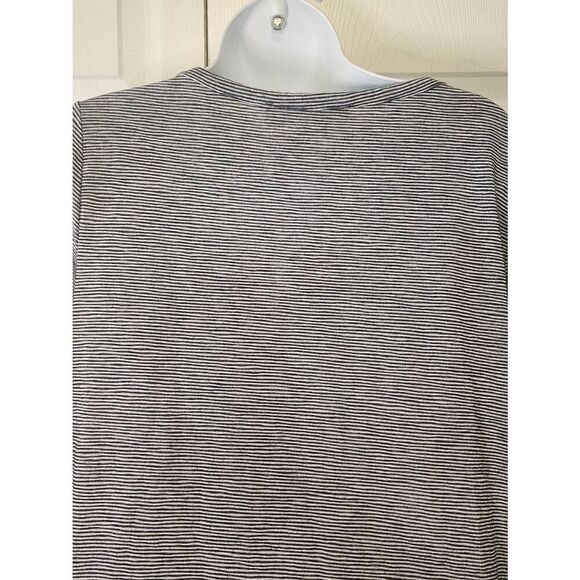 Ann Taylor LOFT Blue and Gray Striped Shirt - Picture 5 of 5